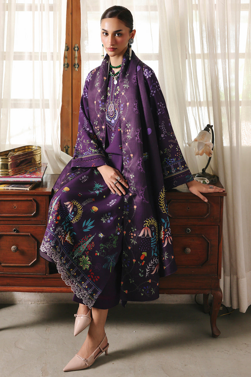 Qalamkar QPrints Unstitched Jacquard Weaved 3Pc Suit QW-05A ELIAN