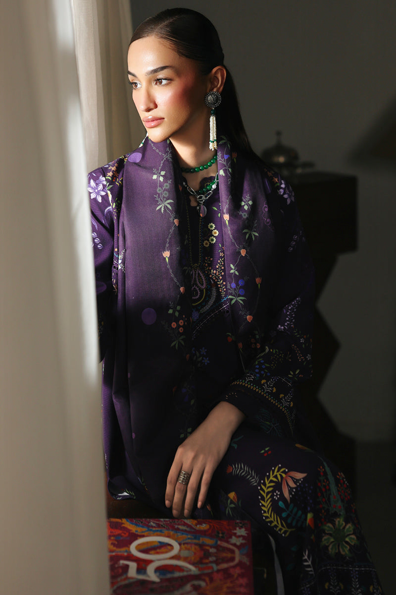 Qalamkar QPrints Unstitched Jacquard Weaved 3Pc Suit QW-05A ELIAN