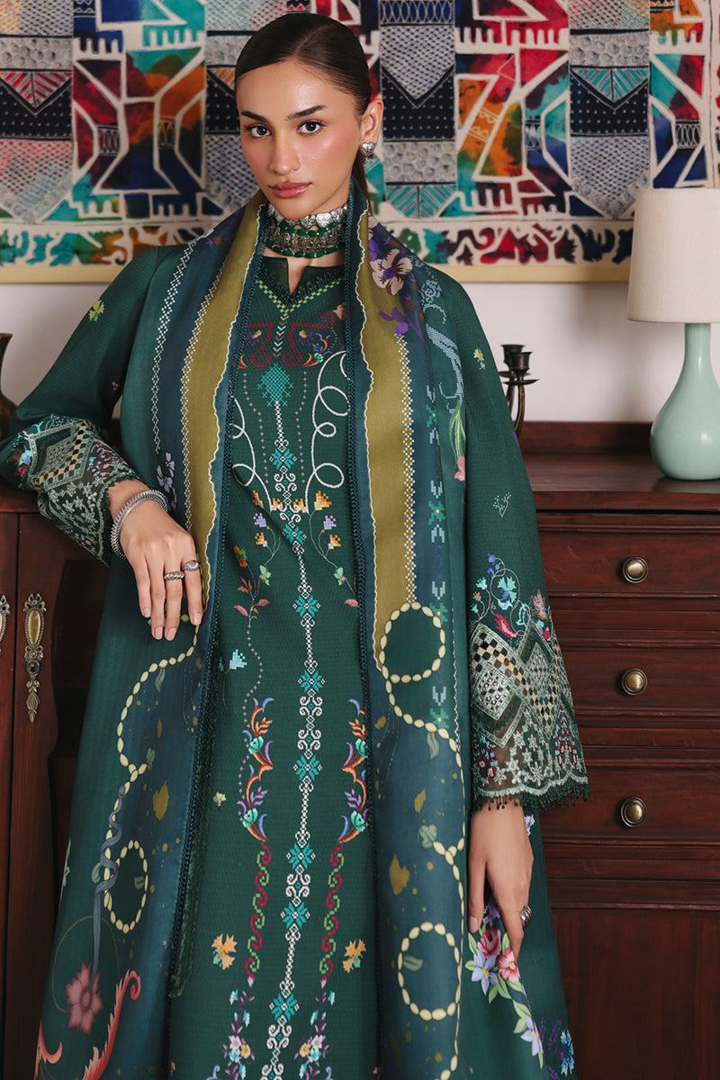 Qalamkar QPrints Unstitched Jacquard Weaved 3Pc Suit QW-06A KARLA