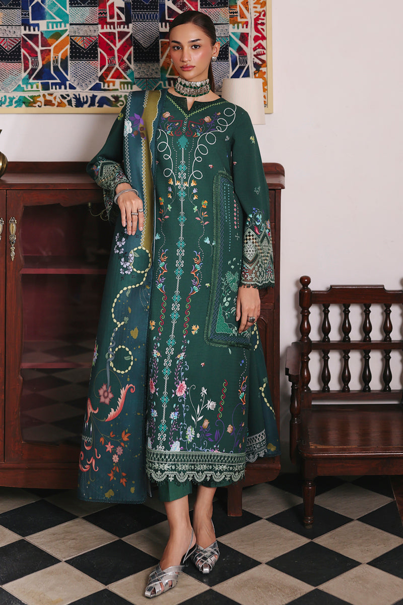 Qalamkar QPrints Unstitched Jacquard Weaved 3Pc Suit QW-06A KARLA
