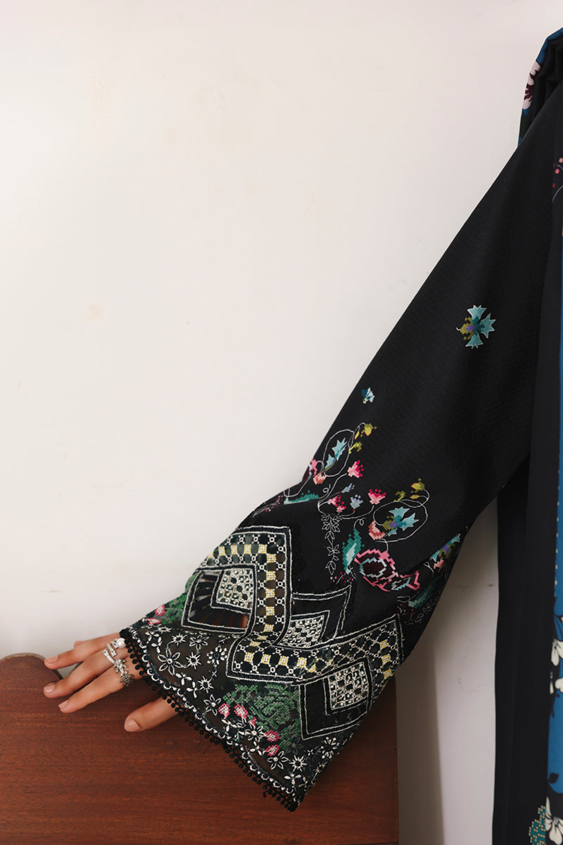 Qalamkar QPrints Unstitched Jacquard Weaved 3Pc Suit QW-06B SKYE