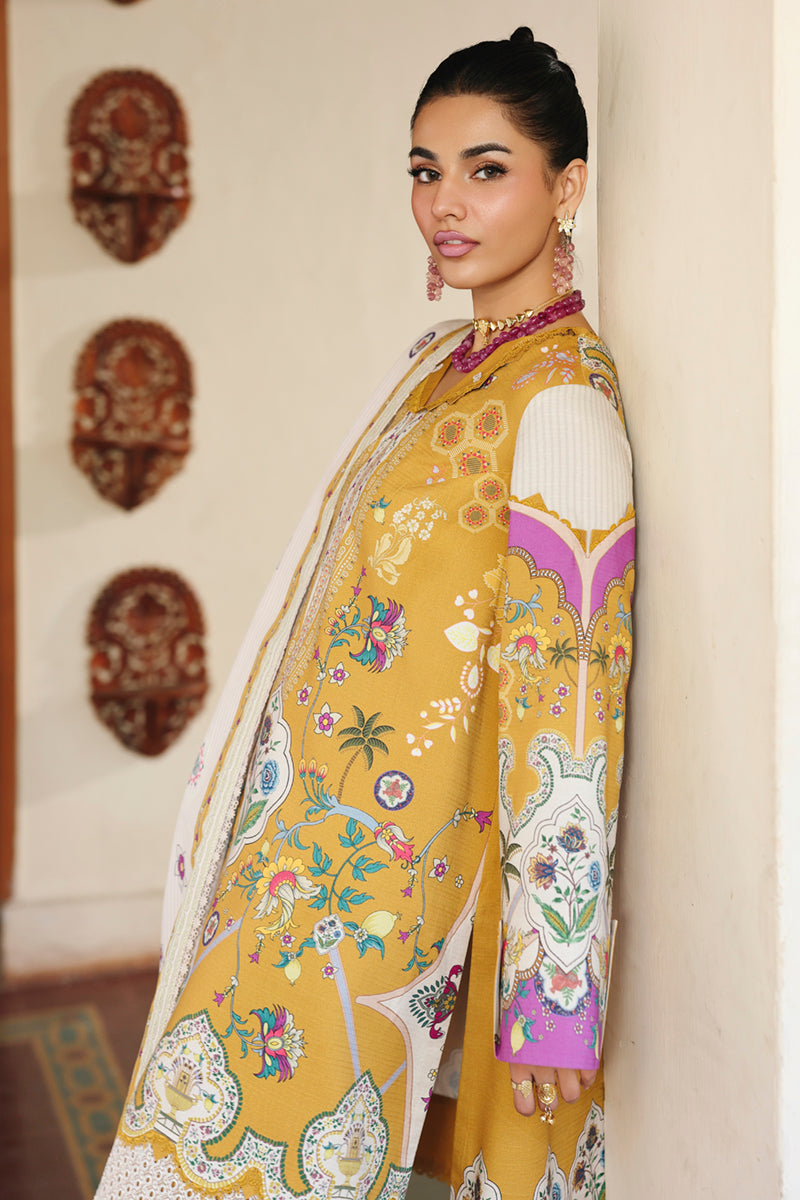 Qalamkar QPrints Unstitched Jacquard Weaved 3Pc Suit QW-07A CELINA