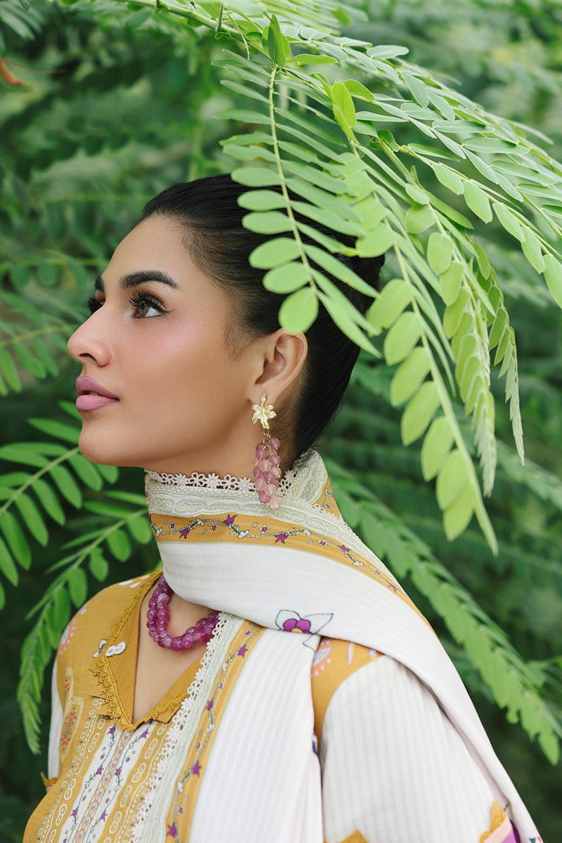 Qalamkar QPrints Unstitched Jacquard Weaved 3Pc Suit QW-07A CELINA
