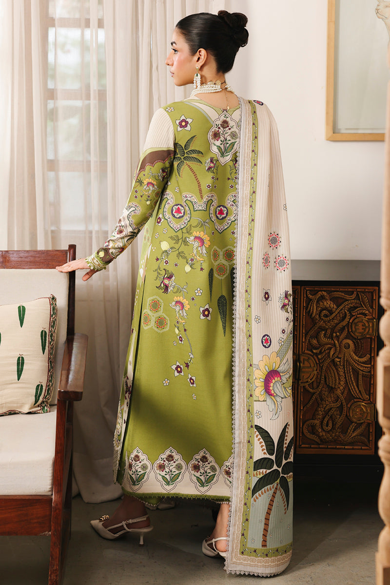 Qalamkar QPrints Unstitched Jacquard Weaved 3Pc Suit QW-07B TAHLIA