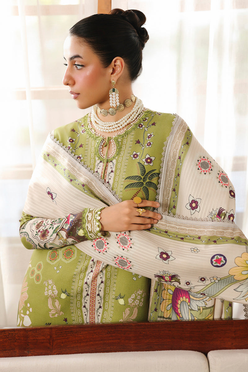 Qalamkar QPrints Unstitched Jacquard Weaved 3Pc Suit QW-07B TAHLIA