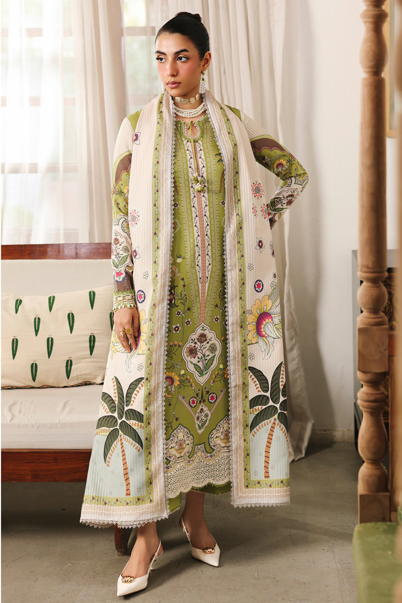 Qalamkar QPrints Unstitched Jacquard Weaved 3Pc Suit QW-07B TAHLIA