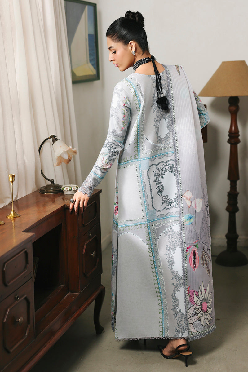 Qalamkar QPrints Unstitched Jacquard Weaved 3Pc Suit QW-08A MARLA