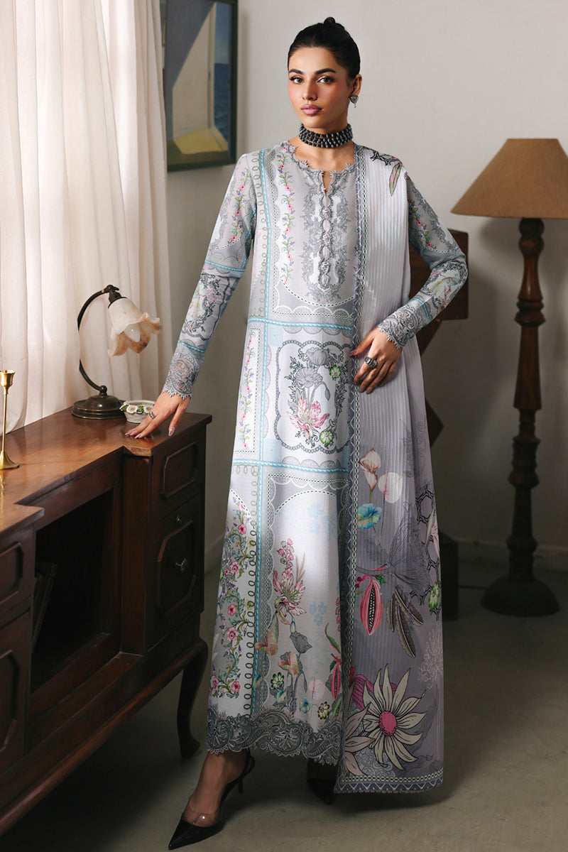 Qalamkar QPrints Unstitched Jacquard Weaved 3Pc Suit QW-08A MARLA