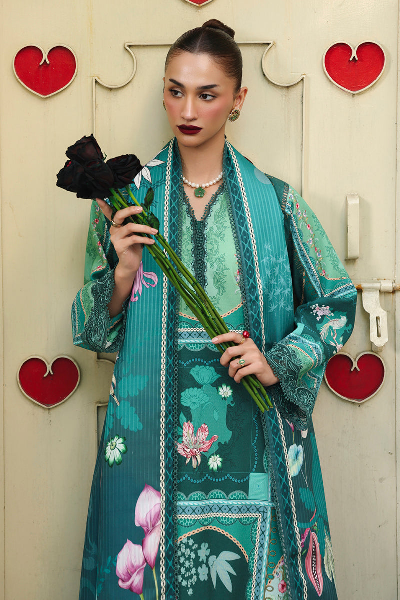 Qalamkar QPrints Unstitched Jacquard Weaved 3Pc Suit QW-08B ANIKA