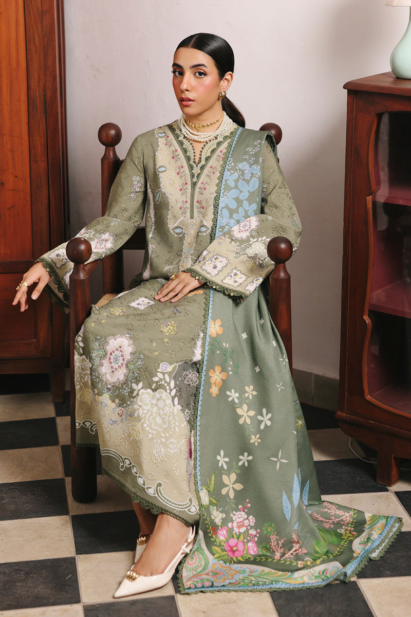 Qalamkar QPrints Unstitched Jacquard Weaved 3Pc Suit QW-09A KHANZA