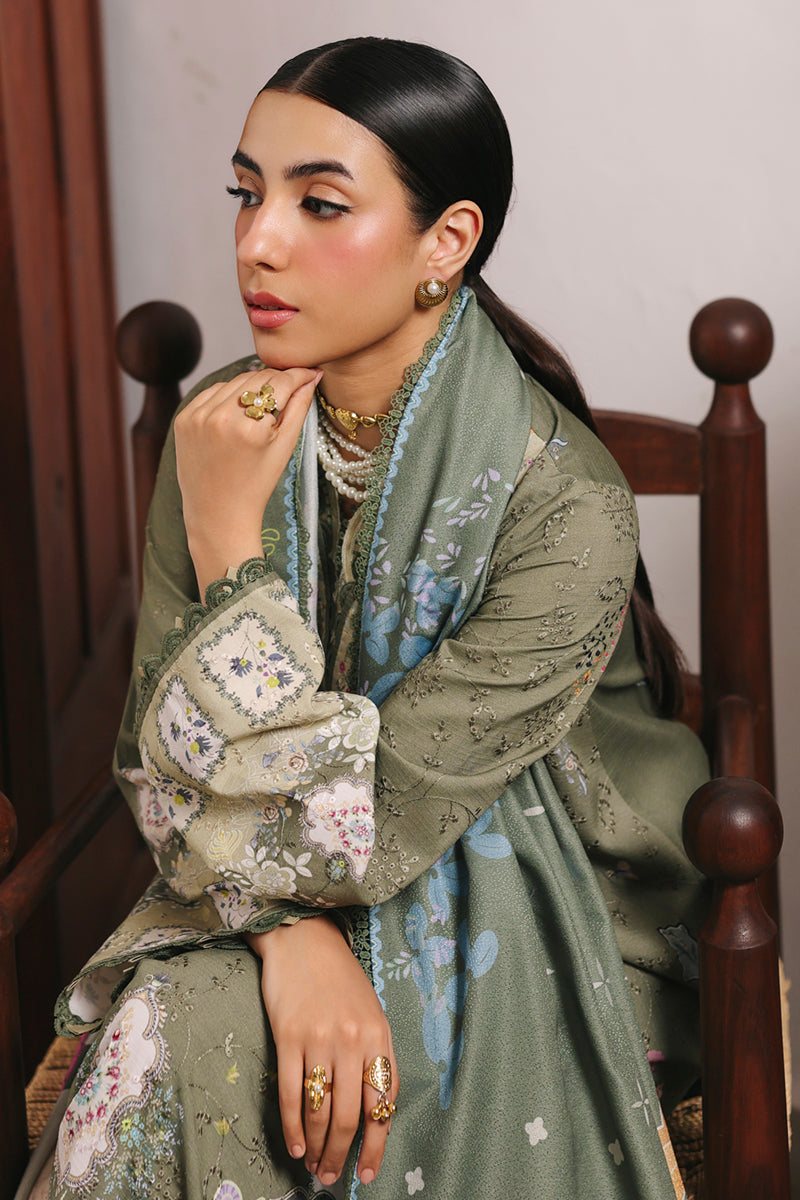 Qalamkar QPrints Unstitched Jacquard Weaved 3Pc Suit QW-09A KHANZA
