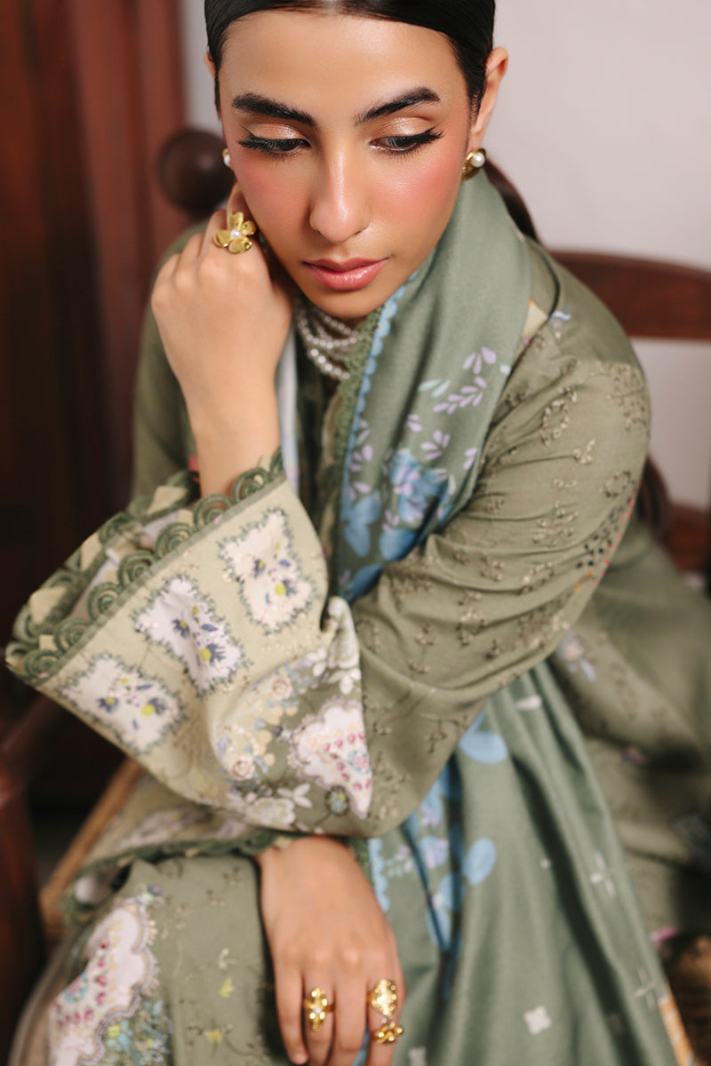 Qalamkar QPrints Unstitched Jacquard Weaved 3Pc Suit QW-09A KHANZA