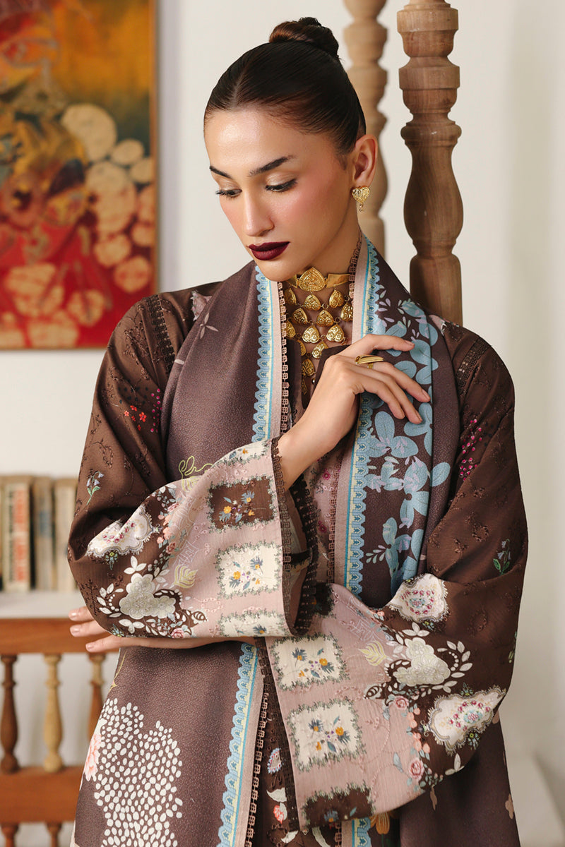 Qalamkar QPrints Unstitched Jacquard Weaved 3Pc Suit QW-09B RABELLA