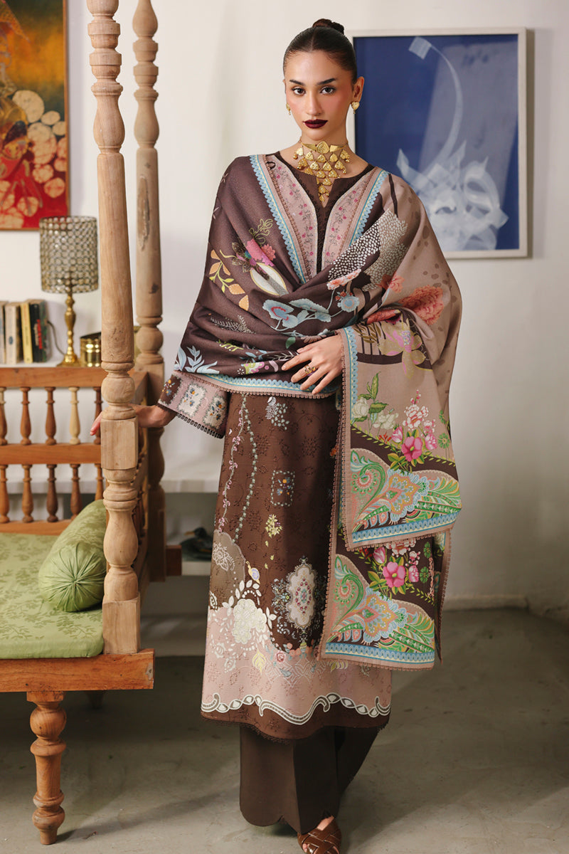 Qalamkar QPrints Unstitched Jacquard Weaved 3Pc Suit QW-09B RABELLA