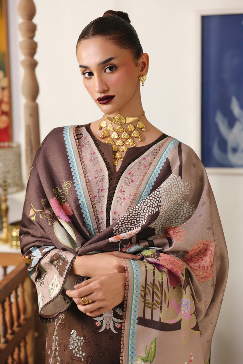 Qalamkar QPrints Unstitched Jacquard Weaved 3Pc Suit QW-09B RABELLA