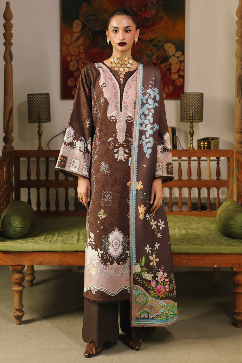 Qalamkar QPrints Unstitched Jacquard Weaved 3Pc Suit QW-09B RABELLA