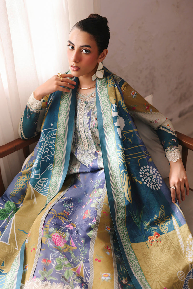 Qalamkar QPrints Unstitched Jacquard Weaved 3Pc Suit QW-10A ALINA