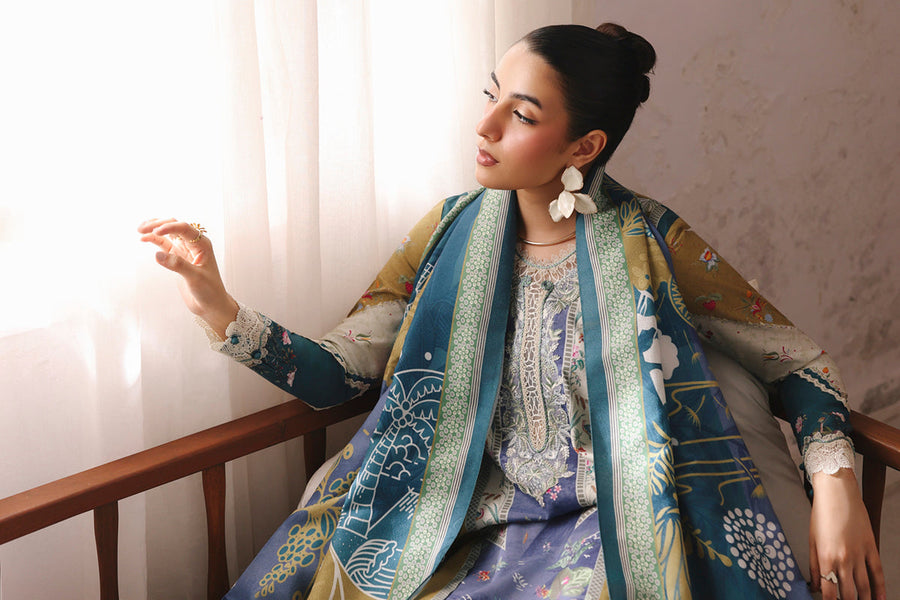 Qalamkar QPrints Unstitched Jacquard Weaved 3Pc Suit QW-10A ALINA