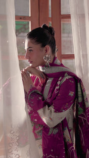 Qalamkar QPrints Unstitched Jacquard Weaved 3Pc Suit QW-10B KENNA