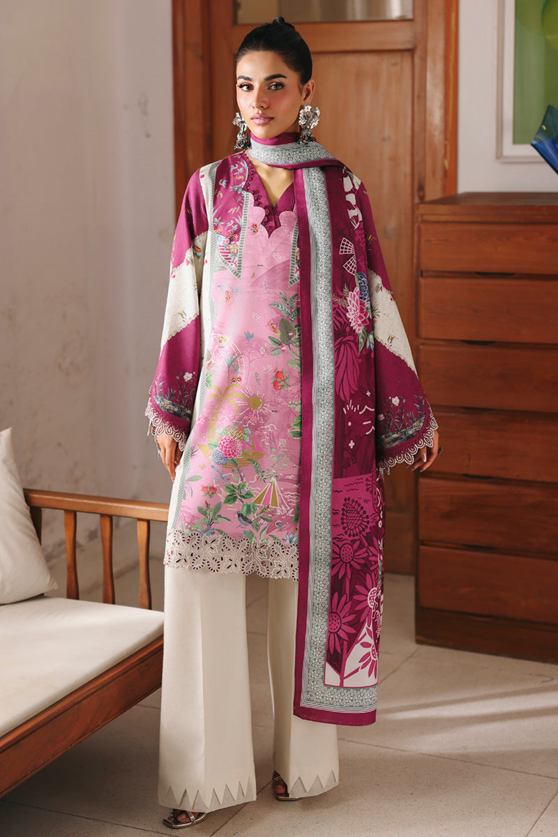 Qalamkar QPrints Unstitched Jacquard Weaved 3Pc Suit QW-10B KENNA