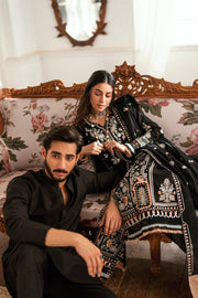 Qalamkar Luxury Lawn Unstitched Embroidered 3Pc Suit SB-03 Misha