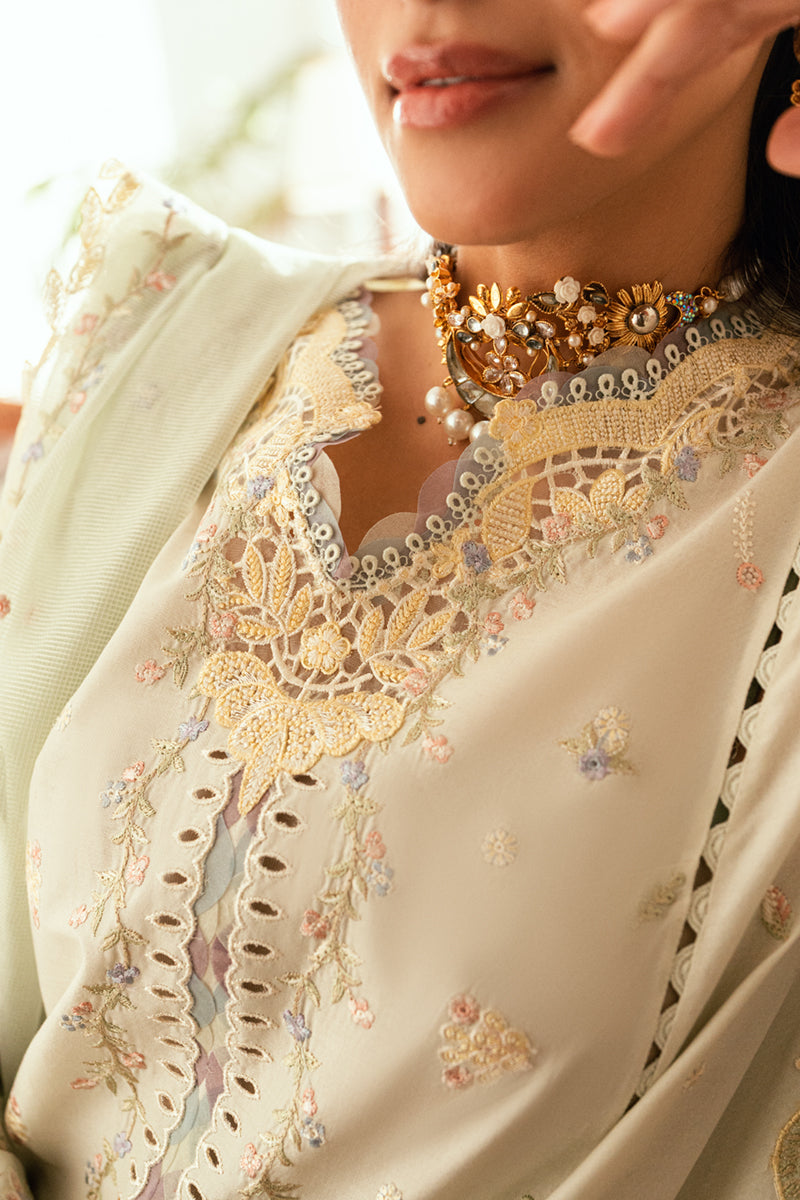 Qalamkar Luxury Lawn Unstitched Embroidered 3Pc Suit SB-08 Rimsha
