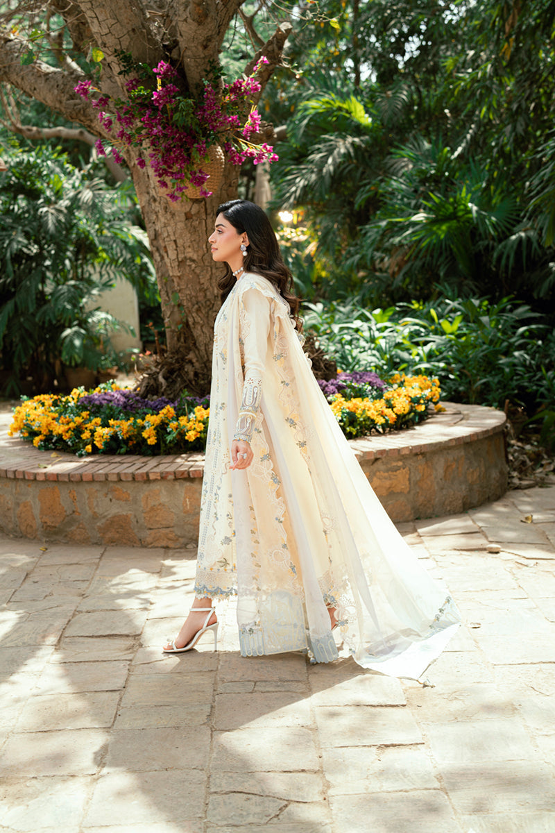Qalamkar Luxury Lawn Unstitched Embroidered 3Pc Suit SB-09 Adeena