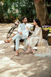 Qalamkar Luxury Lawn Unstitched Embroidered 3Pc Suit SB-09 Adeena