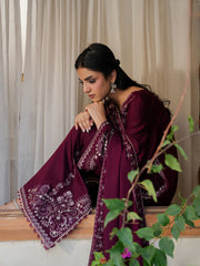Virsa by Cinq Embroidered Karandi Unstitched 3Pc Suit - QISSA