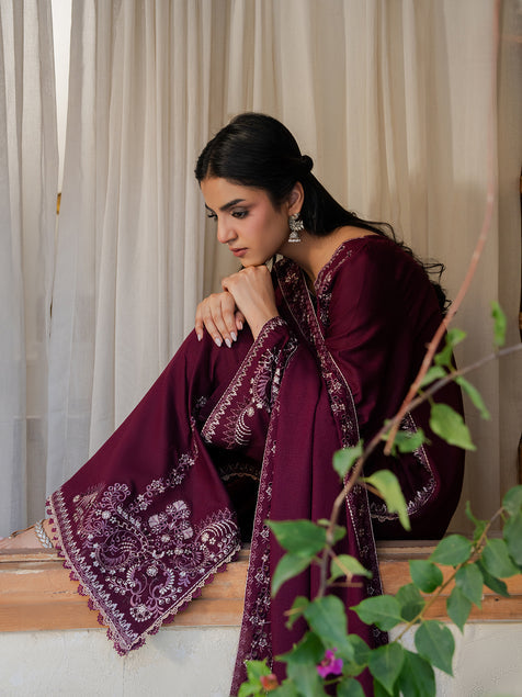 Virsa by Cinq Embroidered Karandi Unstitched 3Pc Suit - QISSA