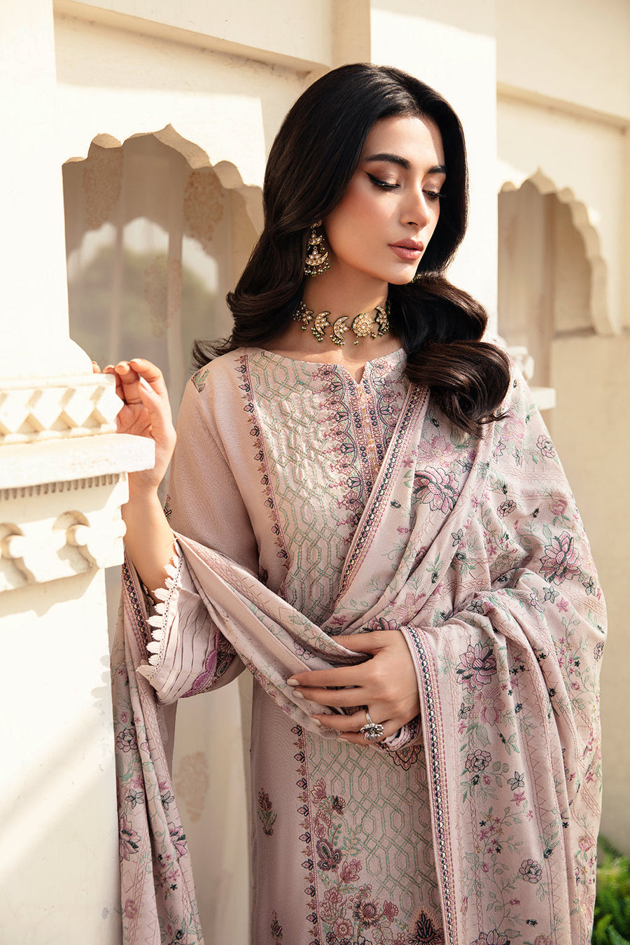 Ramsha Reet Vol-10 Embroidered Karandi Unstitched 3Pc Suit R-1002