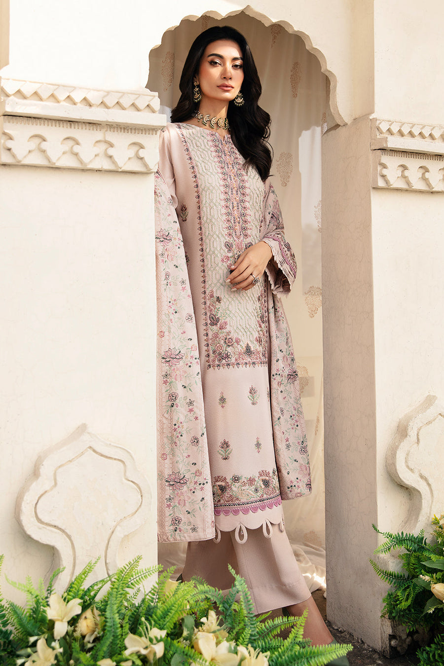 Ramsha Reet Vol-10 Embroidered Karandi Unstitched 3Pc Suit R-1002