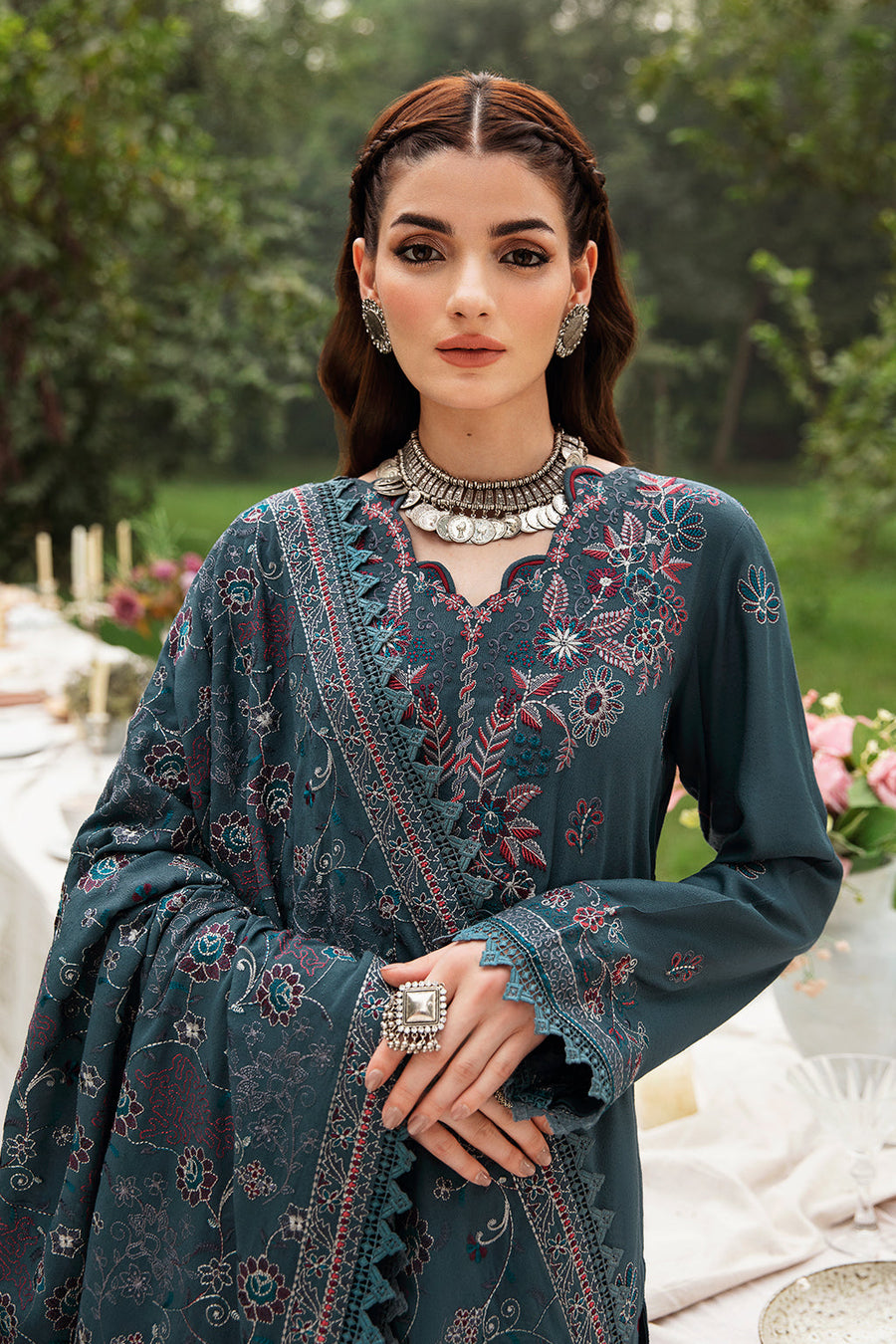 Ramsha Reet Vol-09 Embroidered Karandi Unstitched 3Pc Suit R-907