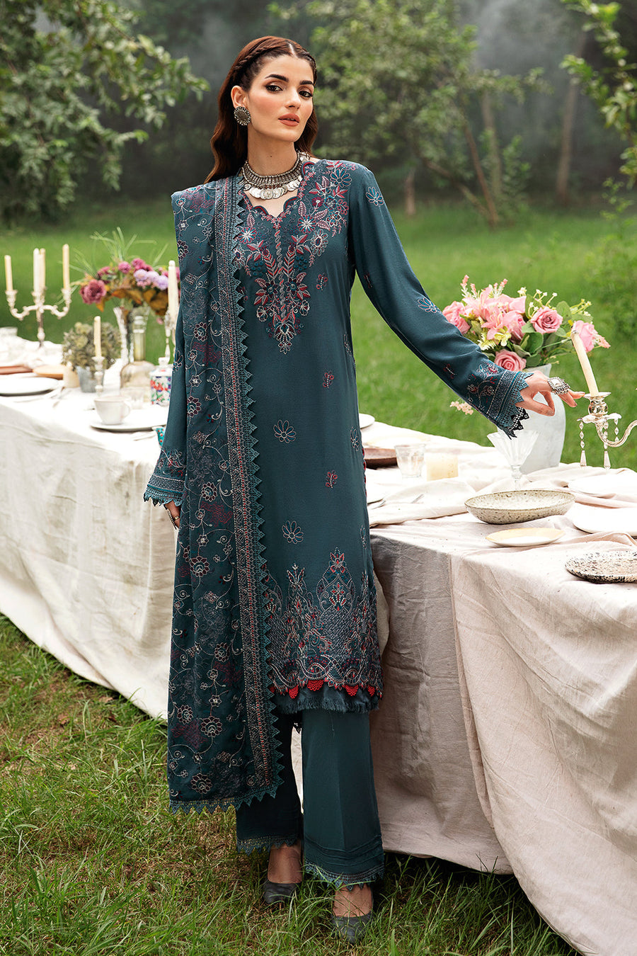 Ramsha Reet Vol-09 Embroidered Karandi Unstitched 3Pc Suit R-907