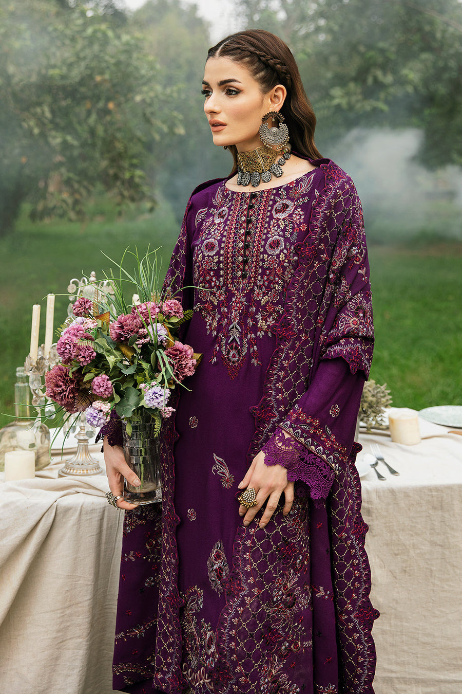 Ramsha Reet Vol-09 Embroidered Karandi Unstitched 3Pc Suit R-909