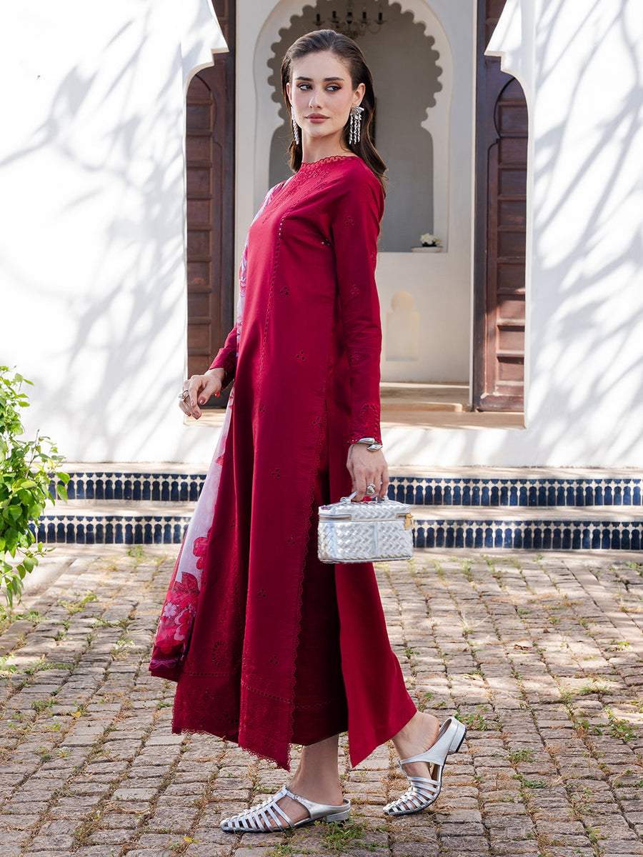 Dareen by IZEL Embroidered Luxury Lawn Unstitched 3Pc Suit - Rangrez