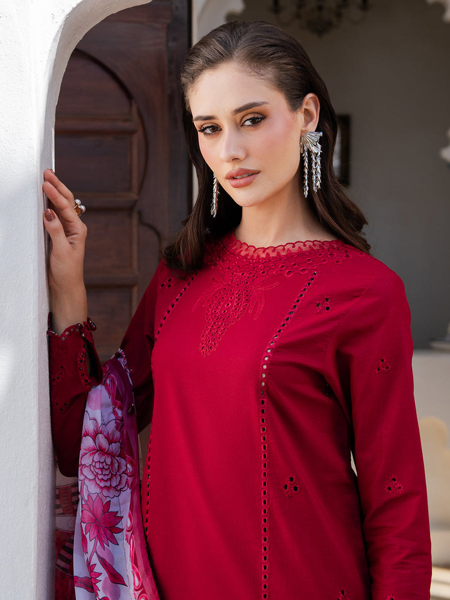 Dareen by IZEL Embroidered Luxury Lawn Unstitched 3Pc Suit - Rangrez