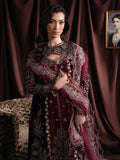Faiza Faisal Solene Embroidered Velvet Unstitched 3Pc Suit - RAVENA