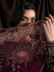 Faiza Faisal Solene Embroidered Velvet Unstitched 3Pc Suit - RAVENA