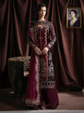 Faiza Faisal Solene Embroidered Velvet Unstitched 3Pc Suit - RAVENA