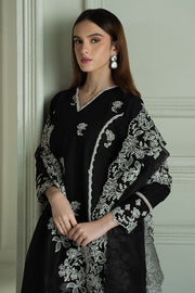 Cross Stitch Mahiri Embroidered Lawn Unstitched 3Pc Suit - RAVEN MESH
