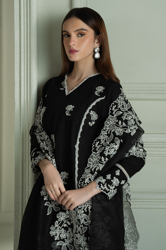 Cross Stitch Mahiri Embroidered Lawn Unstitched 3Pc Suit - RAVEN MESH