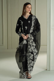 Cross Stitch Mahiri Embroidered Lawn Unstitched 3Pc Suit - RAVEN MESH