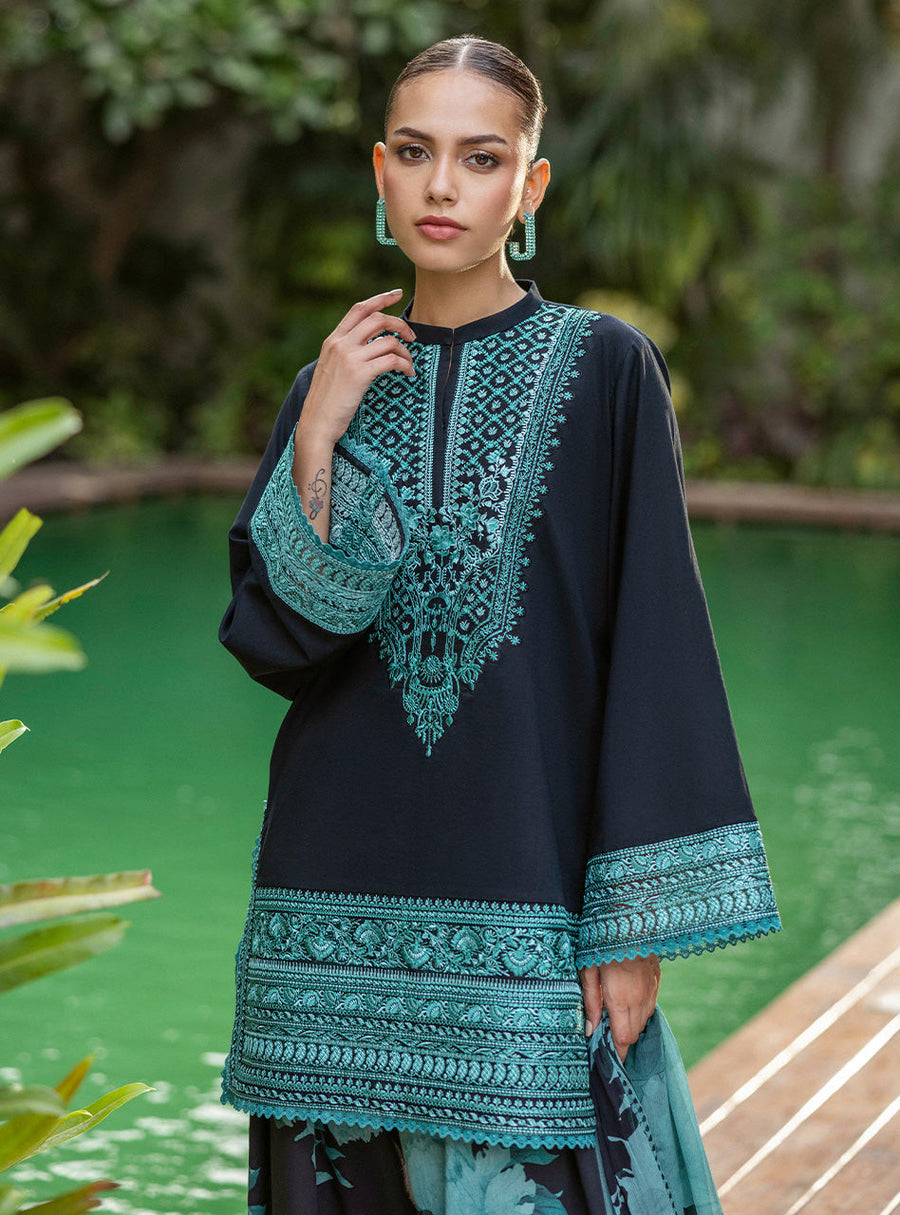 Zainab Chottani Tahra Embroidered Lawn Unstitched 3Pc Suit D-10 RAYA