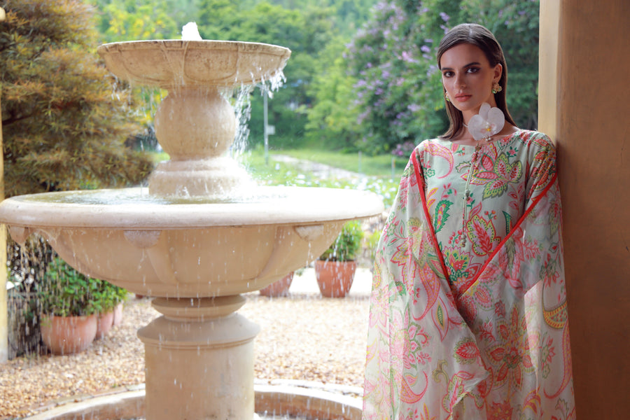 Feathers Stillness In Bloom Unstitched Printed Lawn 3Pc Suit RAYLINN-FT542