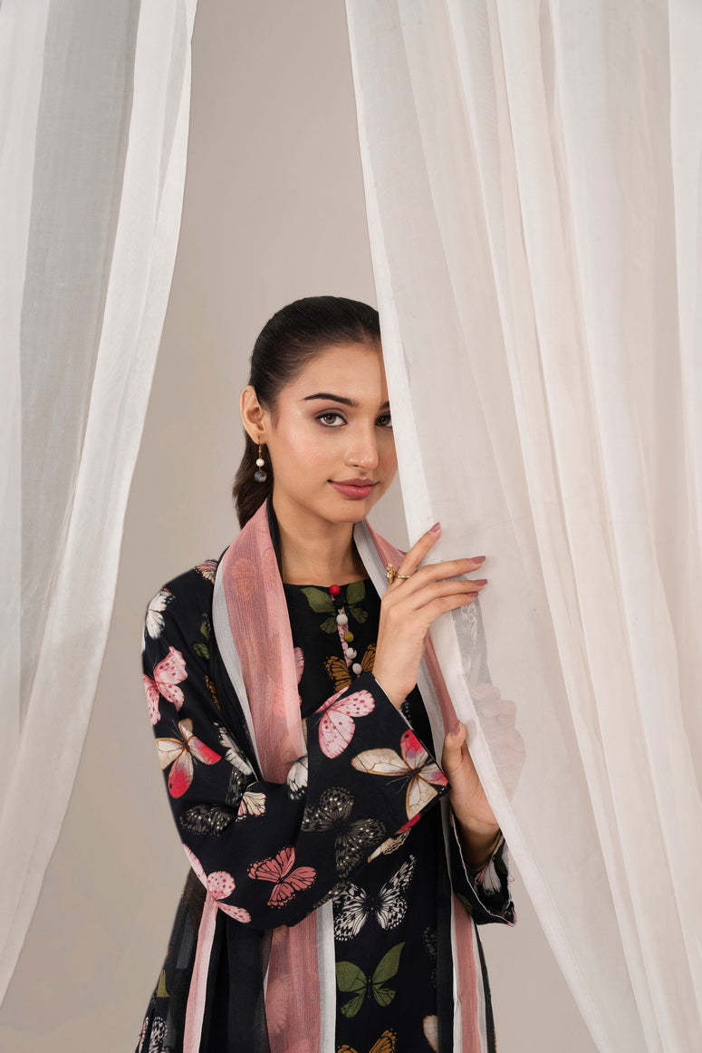 Feathers Premium Printed Lawn Unstitched 3Pc Suit RAYLIX-FT703