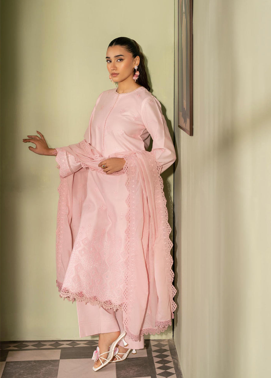 Raha by RajBari Premium Chikankari Embroidered Lawn Unstitched 3Pc Suit D-10