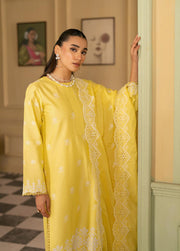 Raha by RajBari Premium Chikankari Embroidered Lawn Unstitched 3Pc Suit D-02