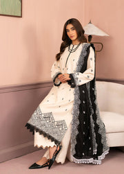 Raha by RajBari Premium Chikankari Embroidered Lawn Unstitched 3Pc Suit D-03