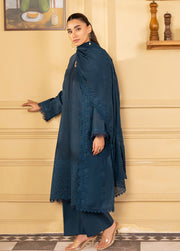 Raha by RajBari Premium Chikankari Embroidered Lawn Unstitched 3Pc Suit D-04